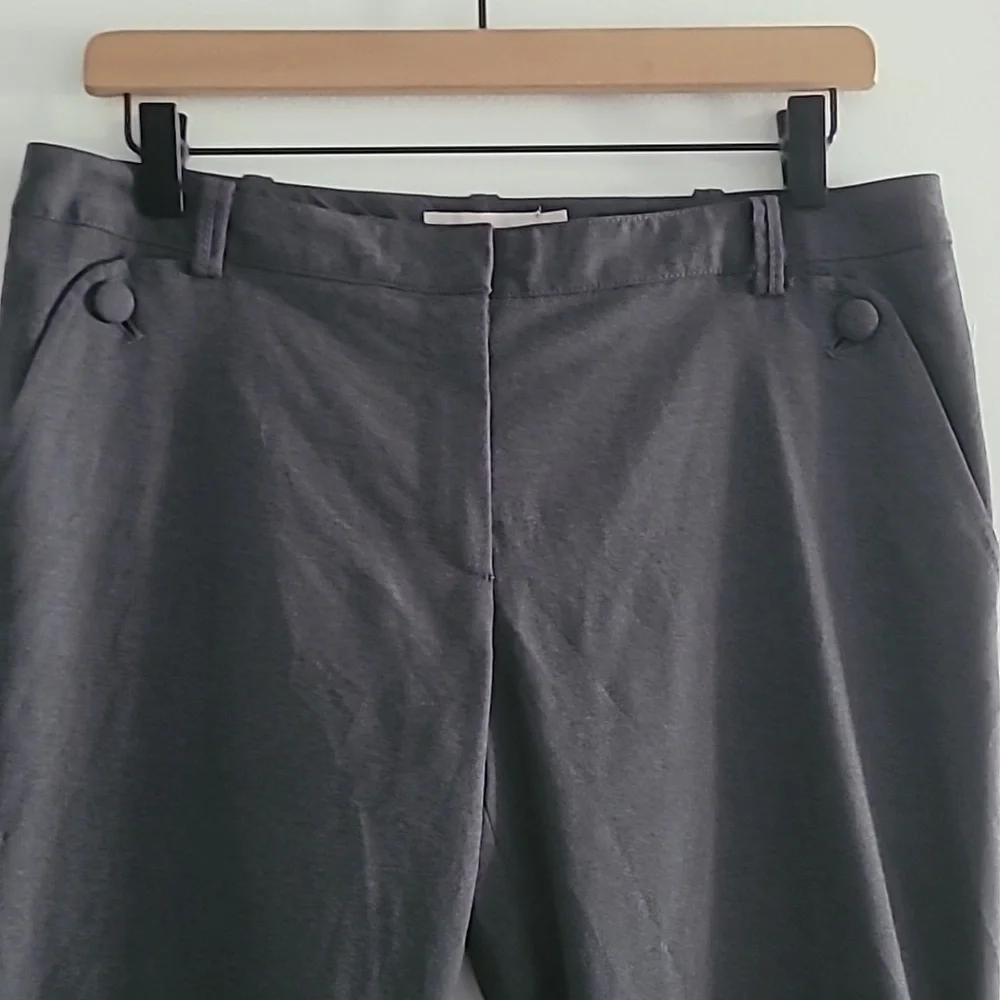 Tory Burch gray wool blend work trousers size 6